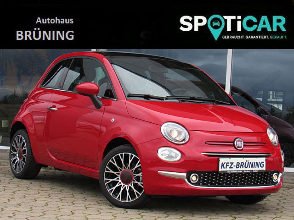 Fiat 500 Red 1.0 Mild-Hybrid Glasdach PDC Multimedia