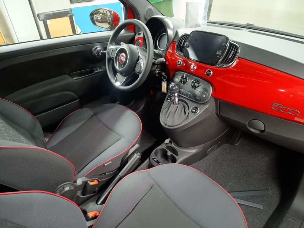 Fiat 500 1.0 GSE Hybrid Red Navi CarPlay Pano Alu PDC